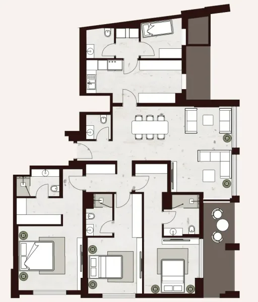 3.0 bedrooms apartments - Aria Heights