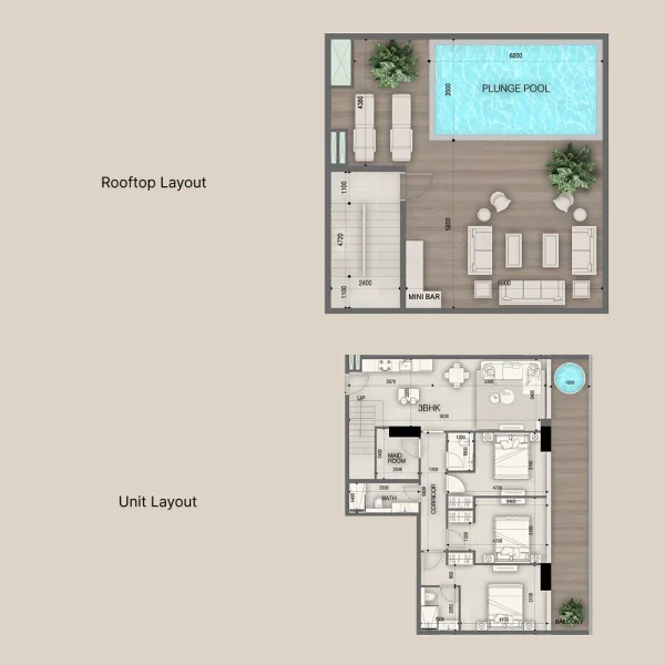 3.5 bedrooms penthouse - Peace Avenue