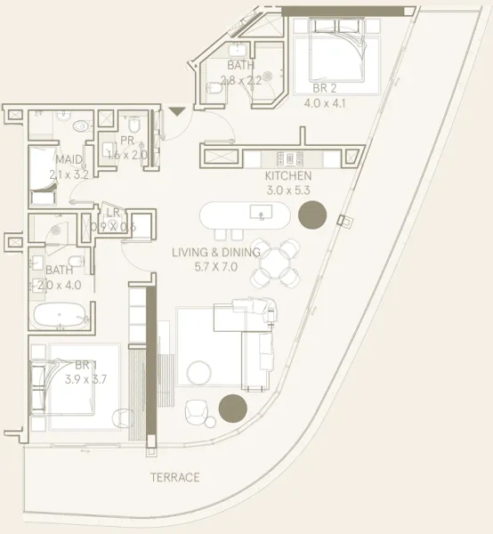 2.0 bedrooms apartments - Saas Hills