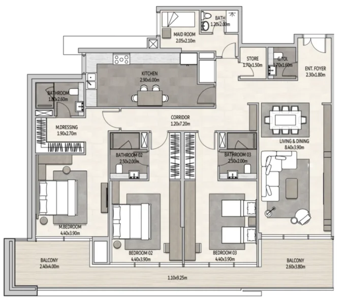 3.0 bedrooms apartments - Vista Del Mar