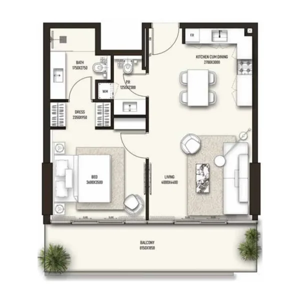 1.0 bedroom apartments - Sonate Residences