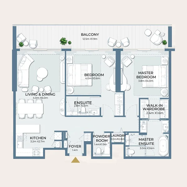 2 bedroom Apartments -  Fairmont Residences Al Marjan Island