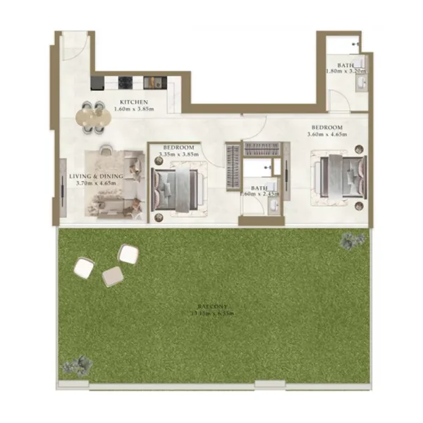 2.0 bedrooms apartments - Ryze Residences by AUM Development