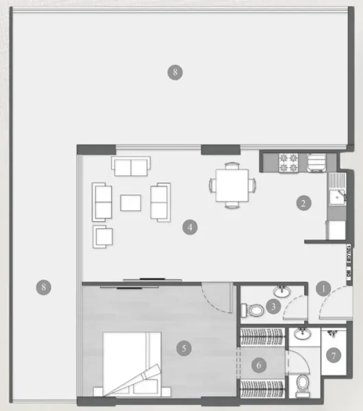 1.0 bedroom apartments - Elevia Residences 