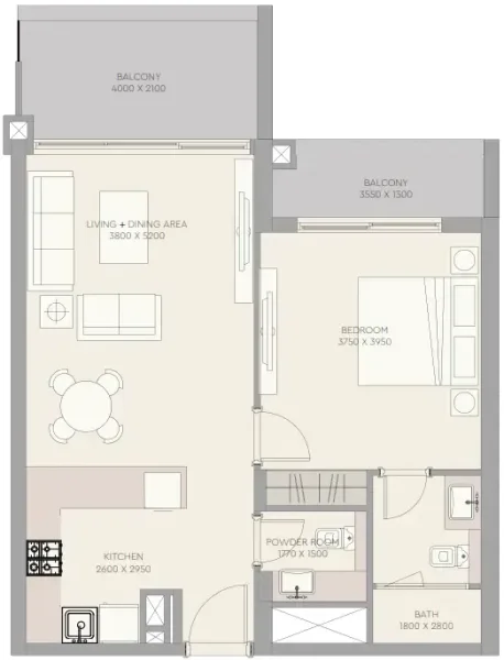 1.0 bedroom apartments - The Haven 2