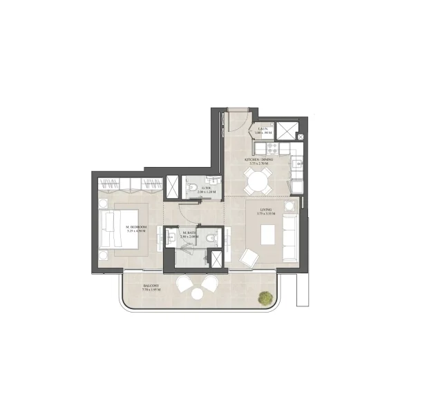 1.0 bedroom apartments - Hyde Residences