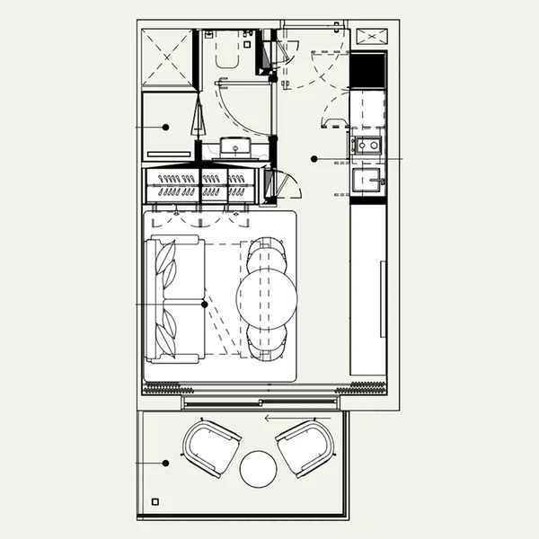 Studio Apartments -  Azizi Noura