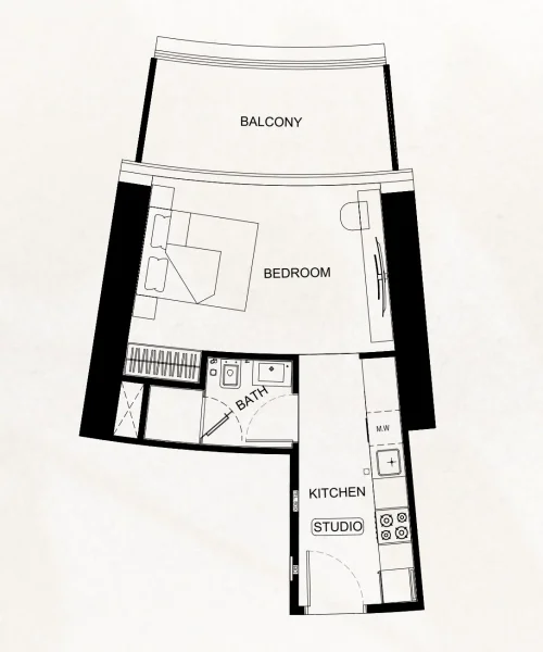 0.0 bedroom apartments - Binghatti Flare
