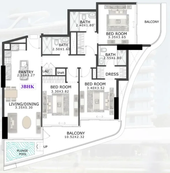 3.0 bedrooms apartments - 48 Parkside