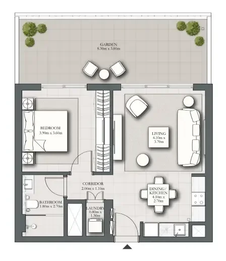 2.0 bedrooms apartments - Park Horizon