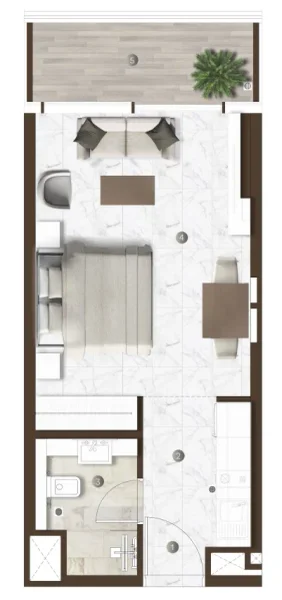 0.0 bedroom apartments - Onda by Kasco