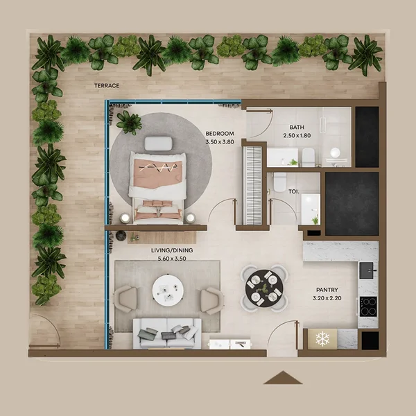1 bedroom Apartments -  Coventry Residences III