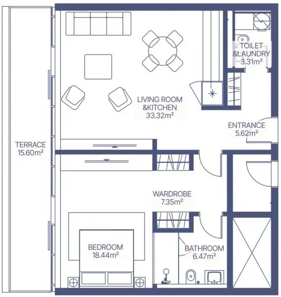 1.0 bedroom apartments - Gianfranco Ferre Residences