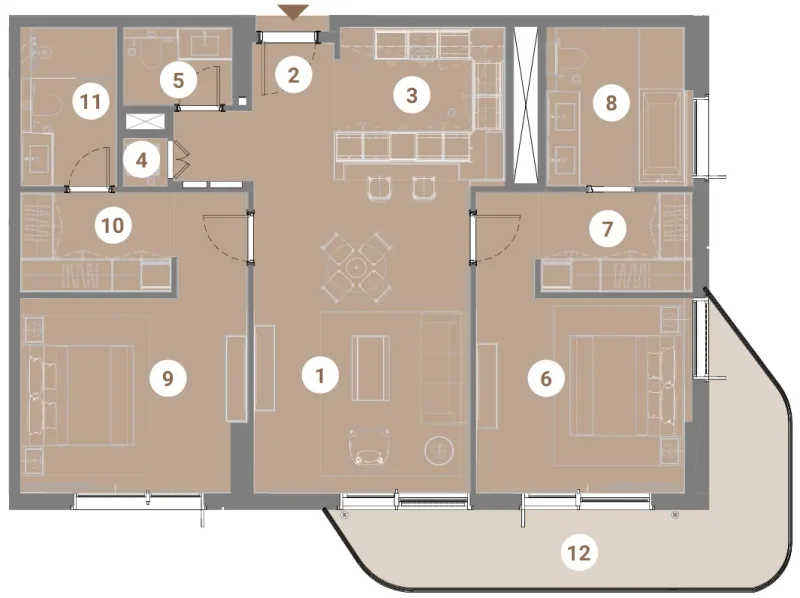 2.0 bedrooms apartments - Takaya