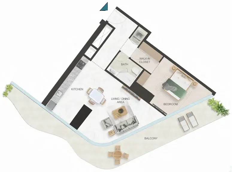 1.0 bedroom apartments - Oystra