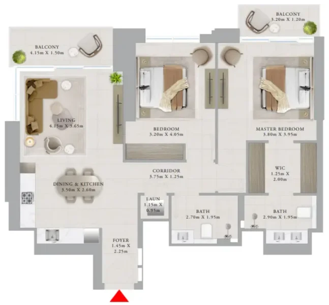 2.0 bedrooms apartments - Valo