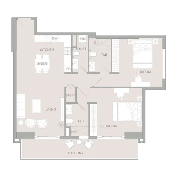 2 bedroom Apartments -  AUREL1A Residence