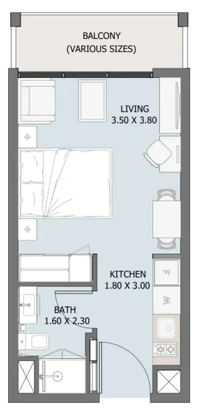 0.0 bedroom apartments - Verdana III