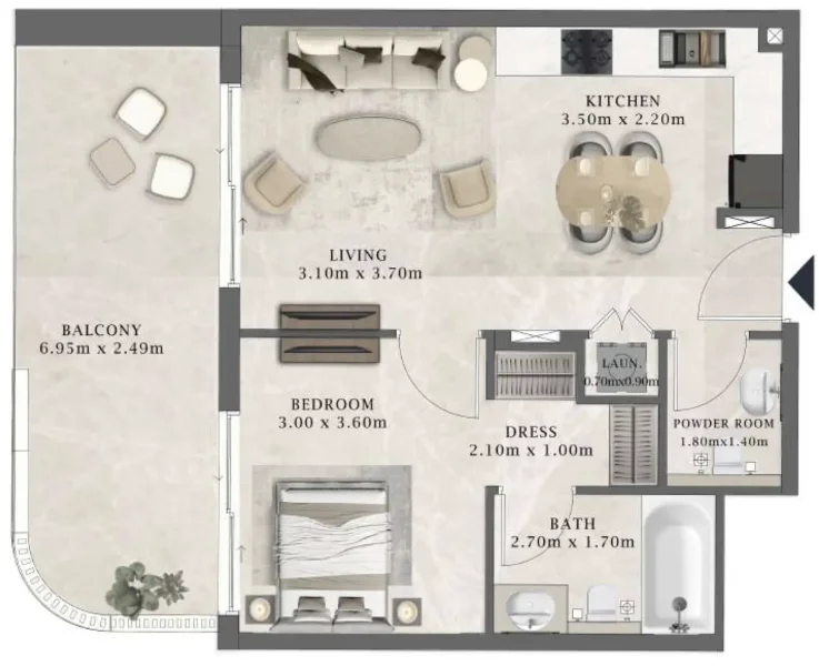 1.0 bedroom apartments - Arthouse Residences by Cledor