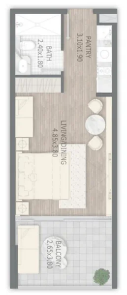 0.0 bedroom apartments - Stamn One