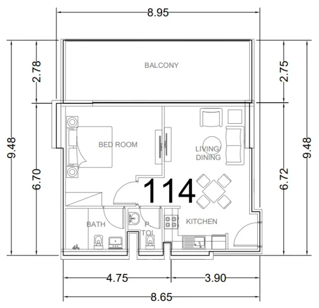 1.0 bedroom apartments - AG Ark