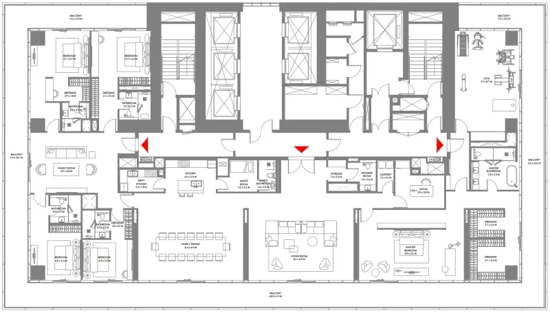5.0 bedrooms penthouse - W The Residences by Arada