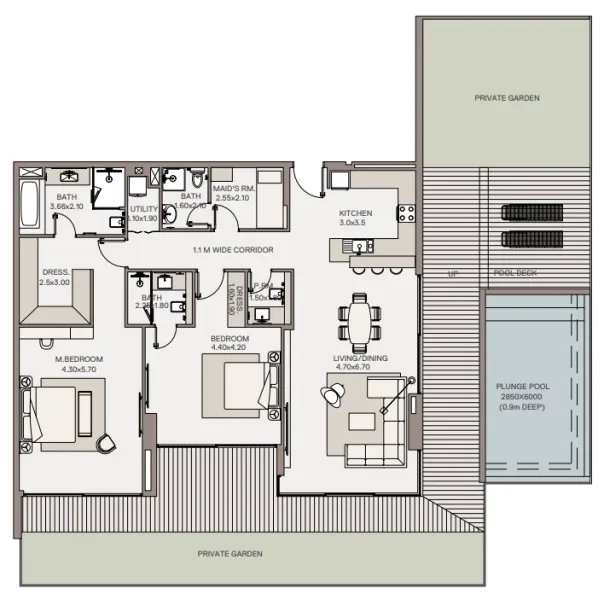 2.0 bedrooms apartments - Haven Living