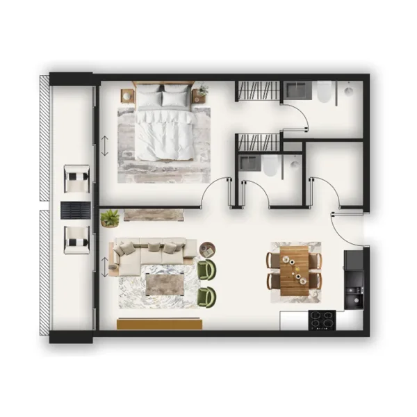 1.0 bedroom apartments - MAAK Residence