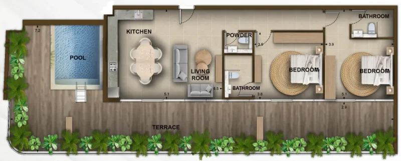 2.0 bedrooms apartments - 105 Residences by Kamdar