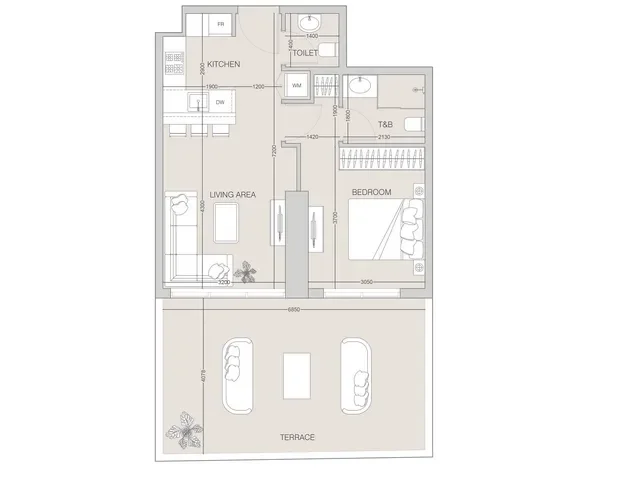 1.0 bedroom apartments - The Fifth