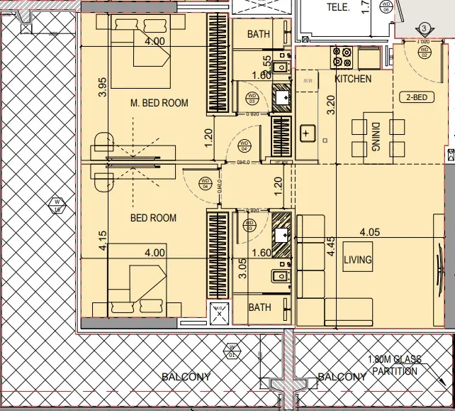 2.0 bedrooms apartments - Binghatti Starlight