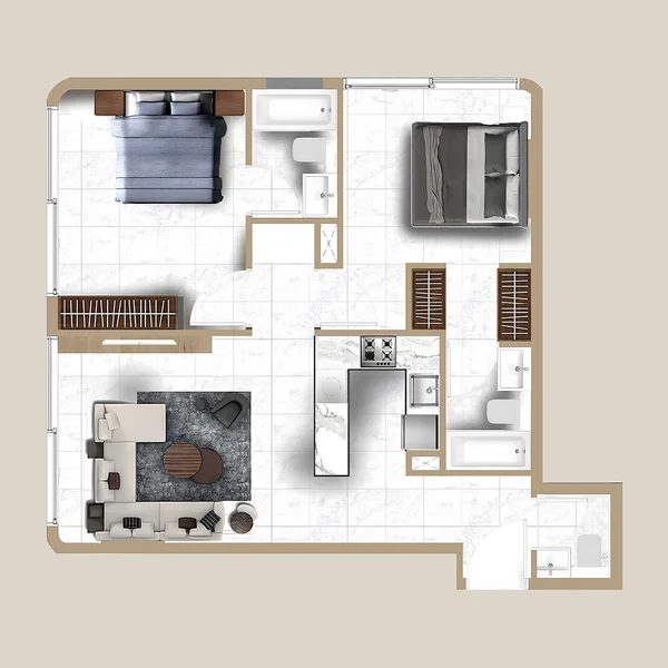 2 bedroom Apartments - Celesto Tower