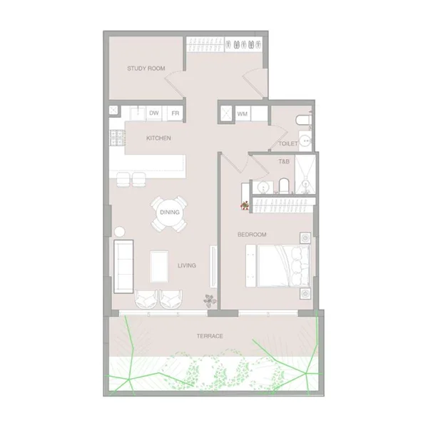 1,5 bedroom Apartments -  IR1DIAN Park