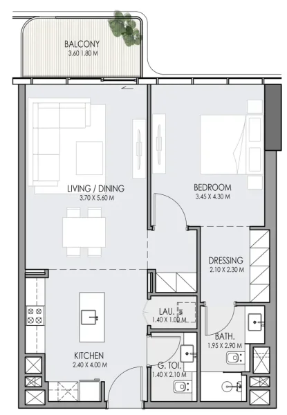 1.0 bedroom apartments - Do Hotels and Residences