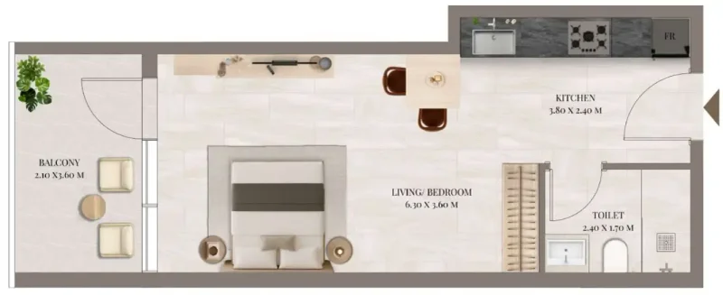 0.0 bedroom apartments - Rivo