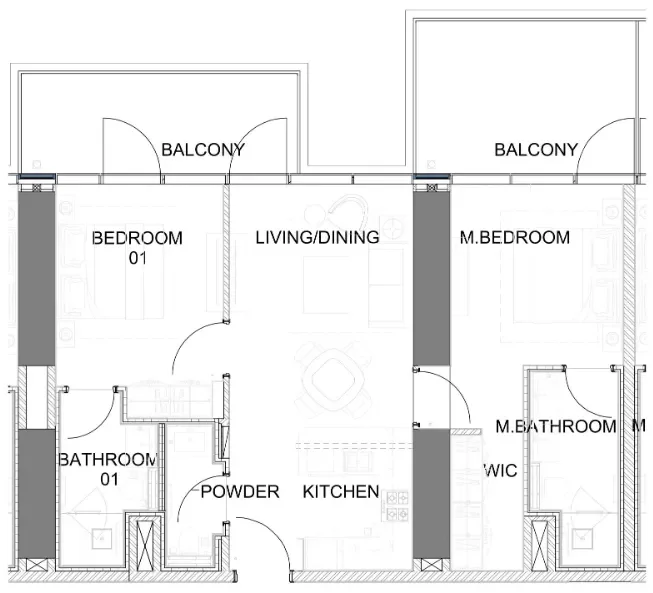 2.0 bedrooms apartments - Damac Safa Gate