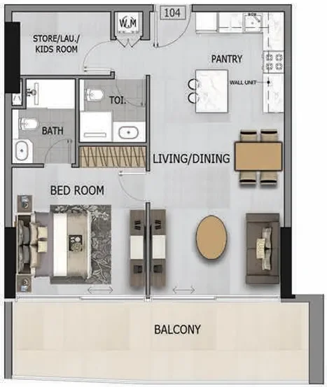 1.0 bedroom apartments - Altia One