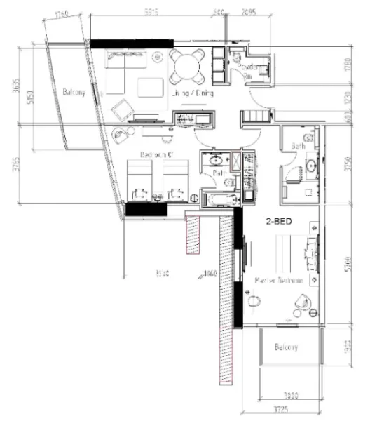 2.0 bedrooms apartments - Damac Hills - Radisson Dubai