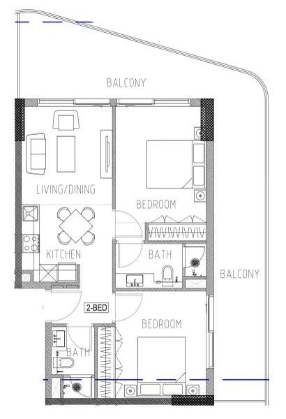 2.0 bedrooms apartments - Elo 2 and 3 Damac