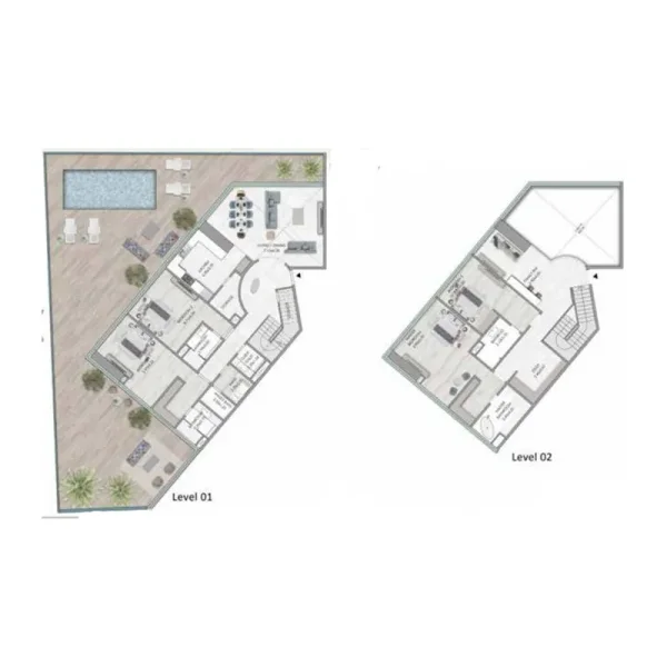 4.0 bedrooms townhouse - Habtoor Grand Residences