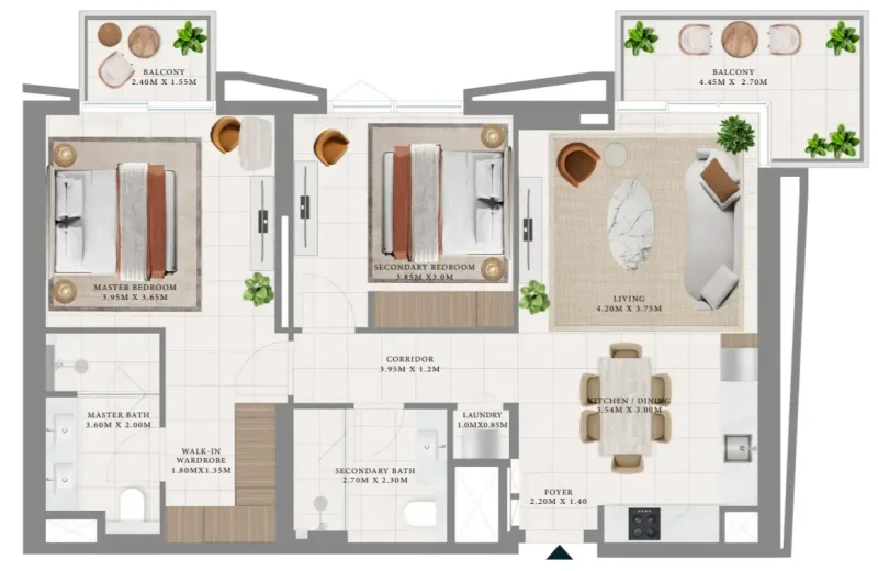 2.0 bedrooms apartments - Hillsedge