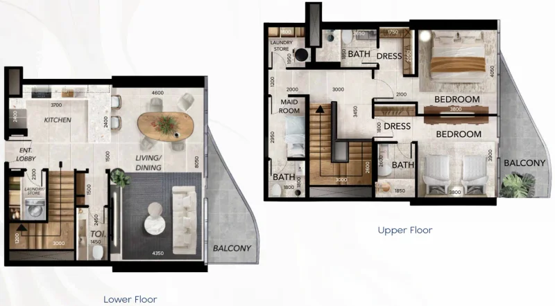 2.5 bedrooms duplex - Radiant Waves