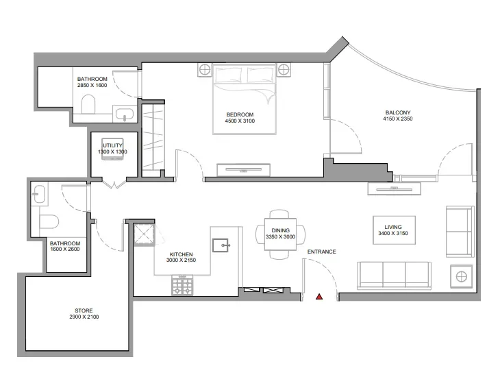 1.0 bedroom apartments - Skyvue Spectra
