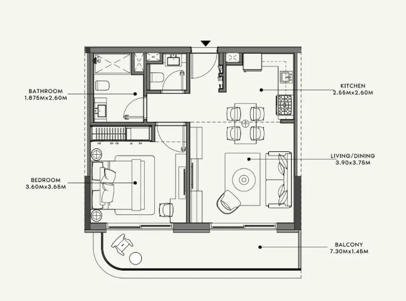 1.0 bedroom apartments - Azizi Venice 