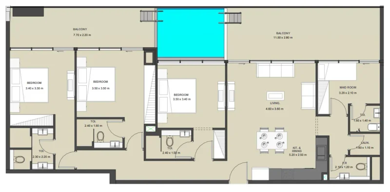 3.0 bedrooms apartments - Lucky Oasis Residence