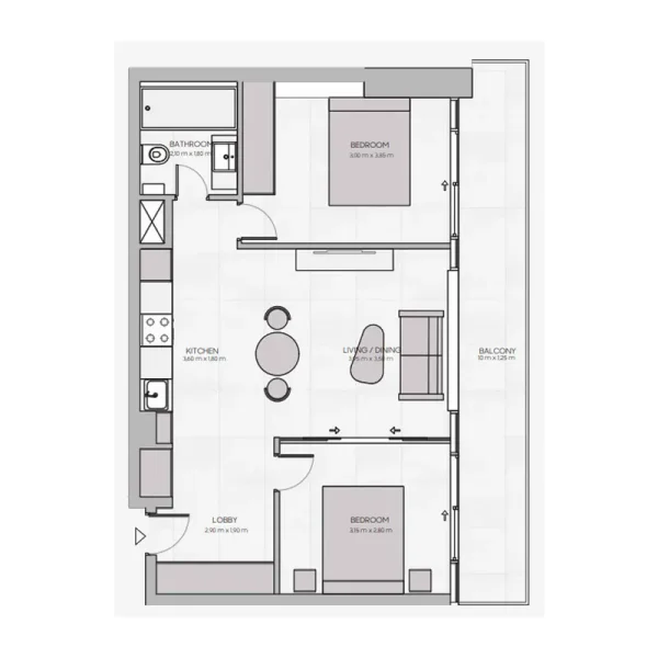 2.0 bedrooms hotel apartments - The Community JVT