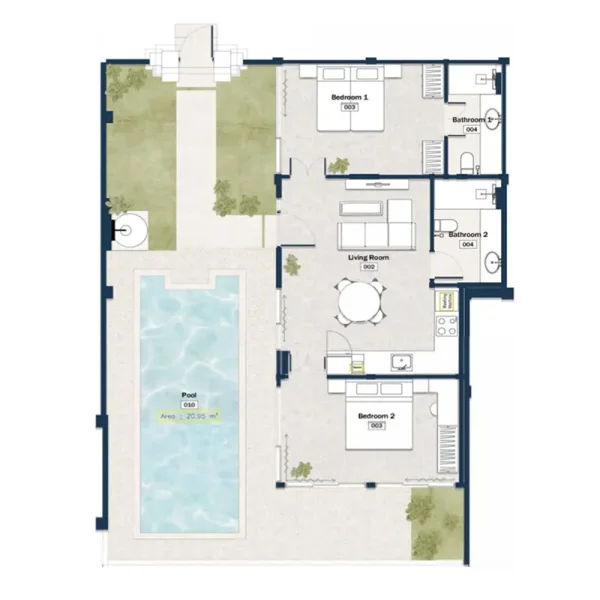 2.0 bedrooms villa - Silawana