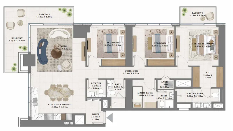 3.0 bedrooms apartments - Albero