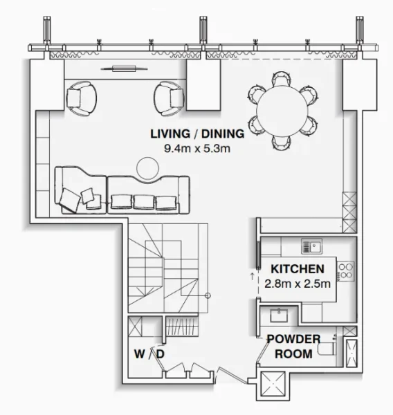 1.0 bedroom penthouse - Burj Azizi