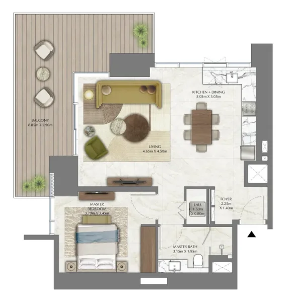 1.0 bedroom apartments - Address Residences Zabeel